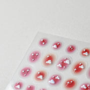 365nails: "Red Gradient Cloud Star" – Nail Art Stickers