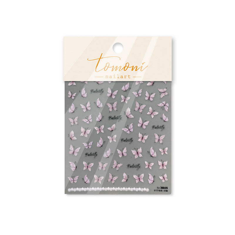 365nails: "Delicate Pink Butterfly" – nail art stickers