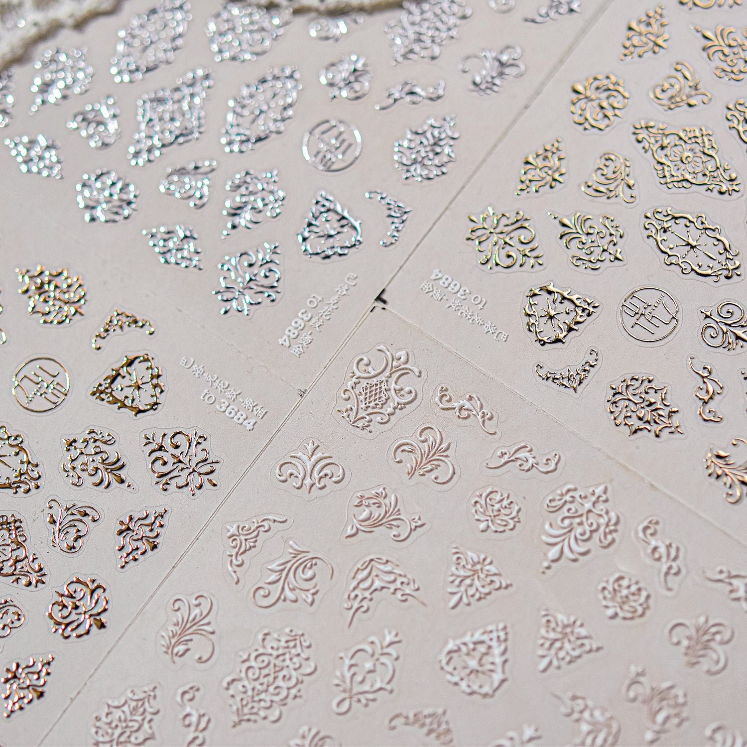 365nails: "Vintage Baroque Lace Filigree" – Nail Art Stickers