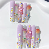 Pastel Ice Cream Candy Cute Press On Nails
