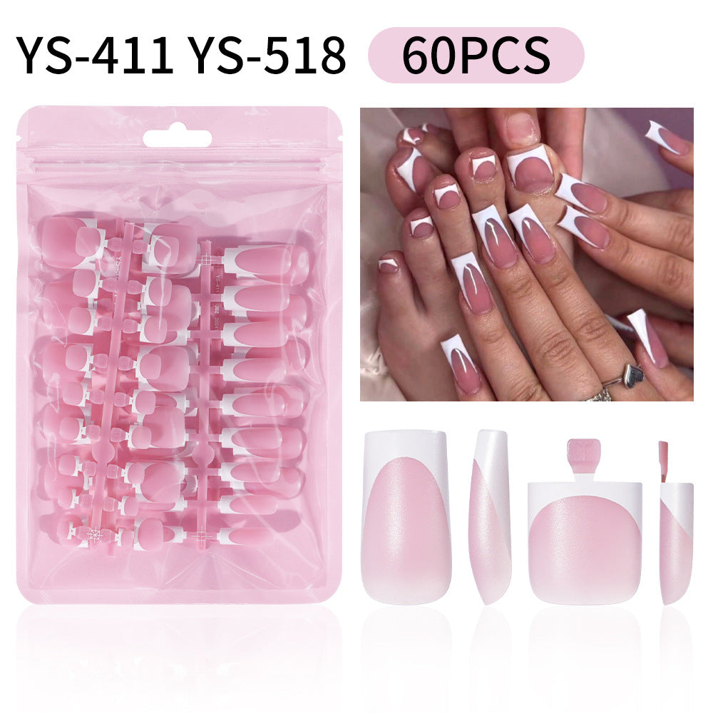 Nail Tips French press on nails toenails Square Nail Pieces 60 Pieces Bag Removable and Traceless Prefabricated Patch Nail Art Foot Fake Nails