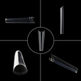 Nail Tips Explosive nail pads 504 pcs bag boxed extended flat head transparent patch manicure XXL semi-sticker denim fake nails wholesale