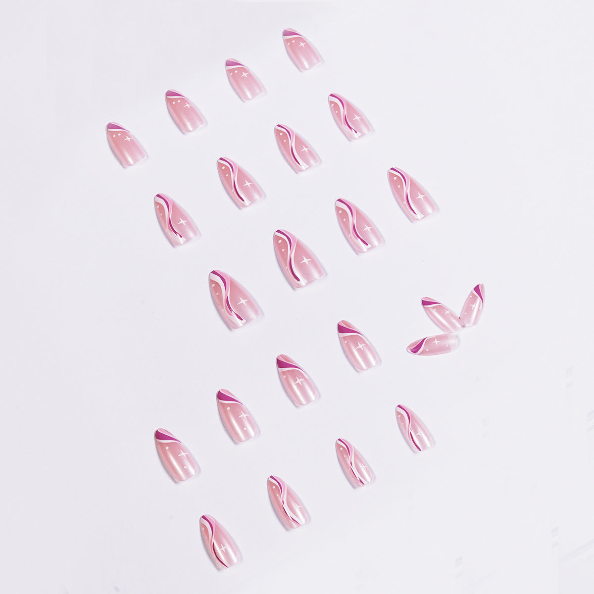 Wave Simple Series Pointed Press on  Finished Fake Nail Nail  Nail   Direct Supply｜365nails