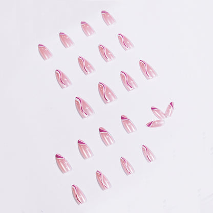 Wave Simple Series Pointed Press on  Finished Fake Nail Nail  Nail   Direct Supply｜365nails