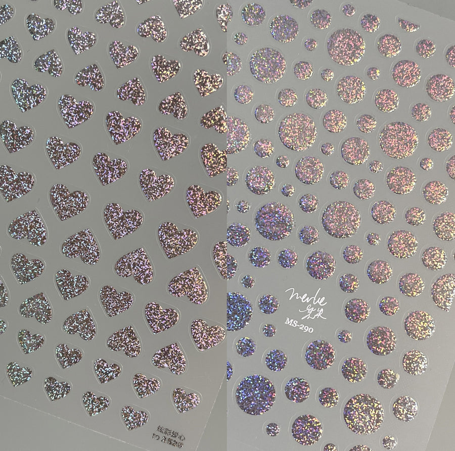 Holographic Hearts – Iridescent Nail Art Set