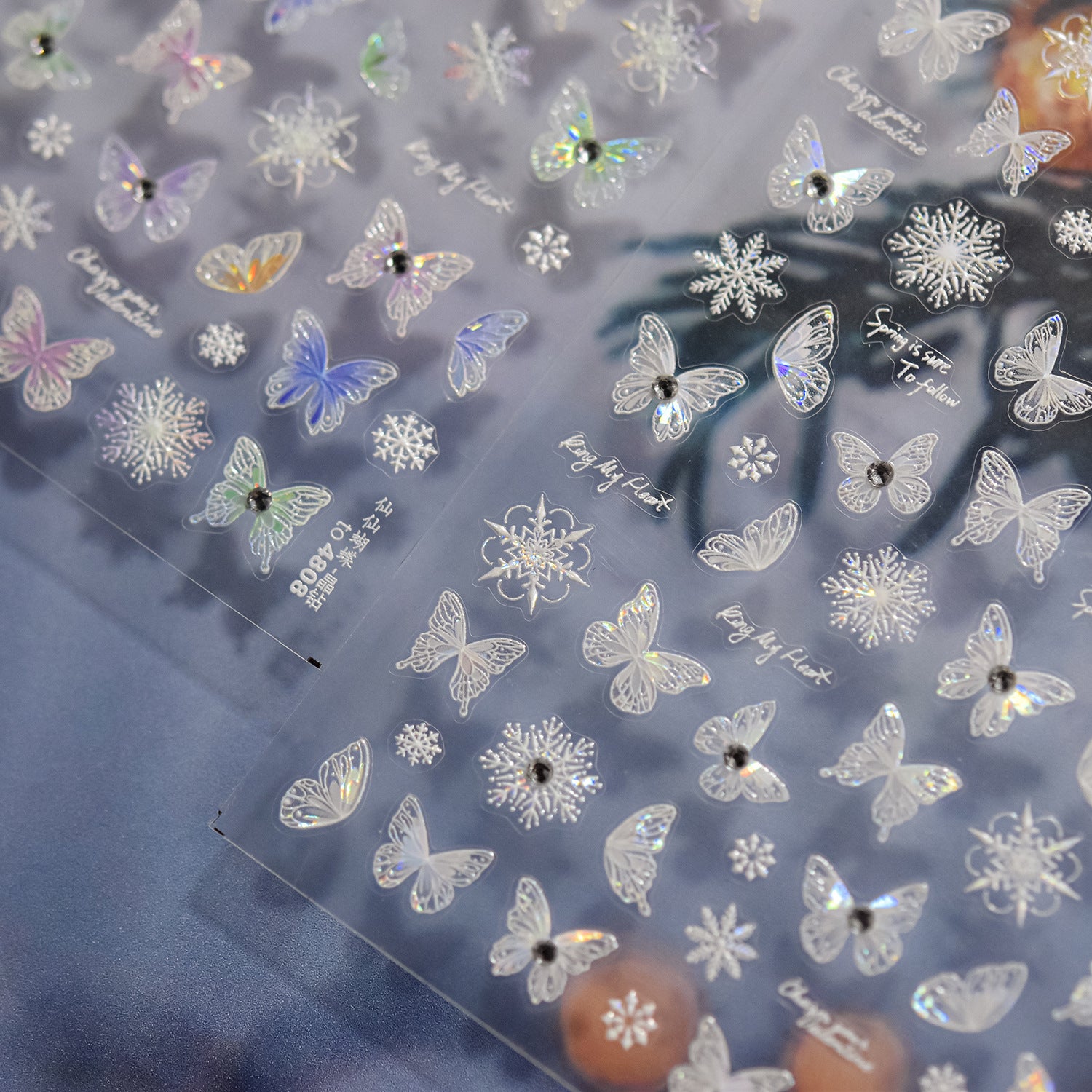 365nails: "Papillon blanc cristal" – Stickers ongles