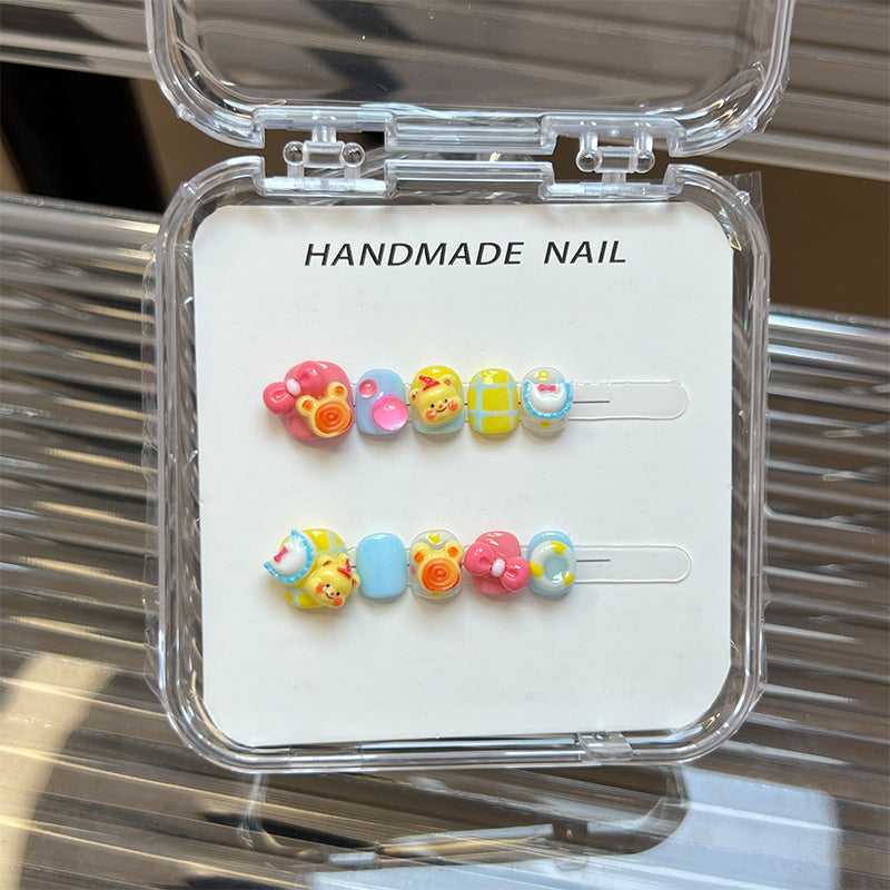 Cute Cartoon Kids Press On Nails Collection