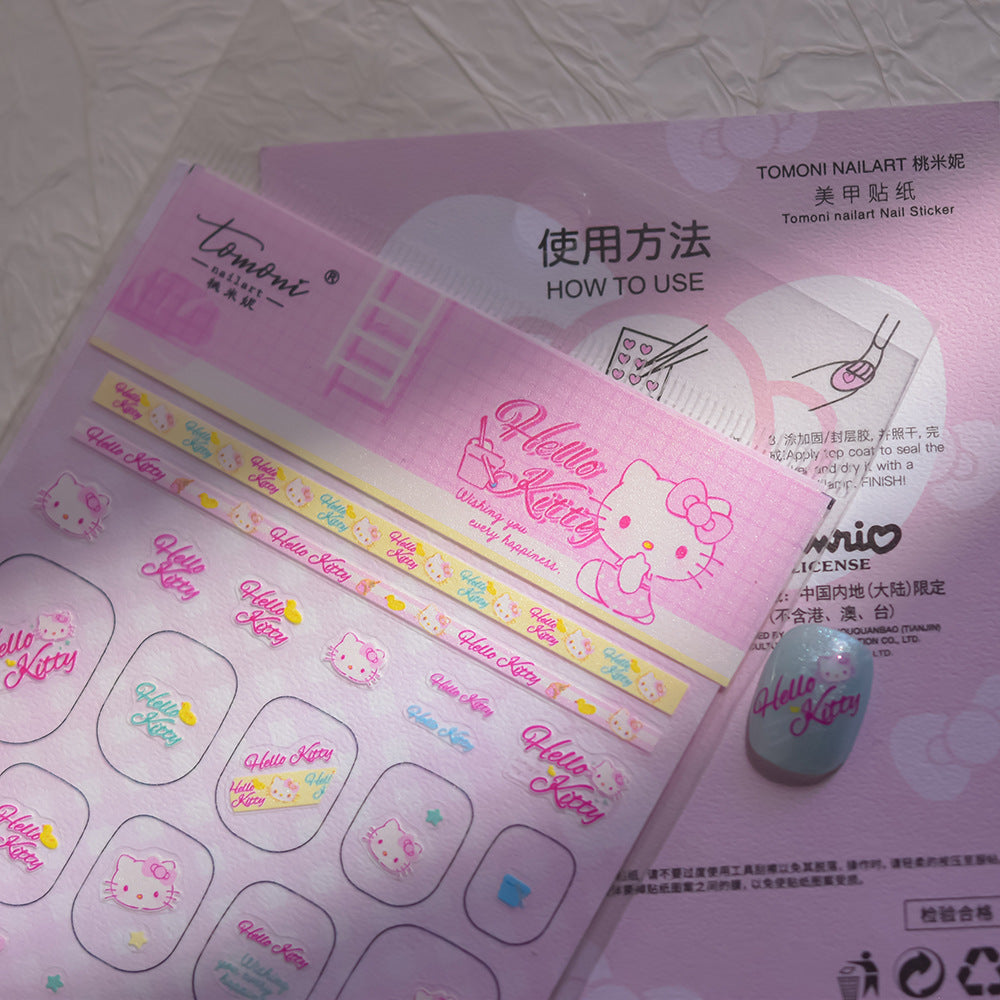 365nails: "Hello Kitty Pink" – nail art stickers