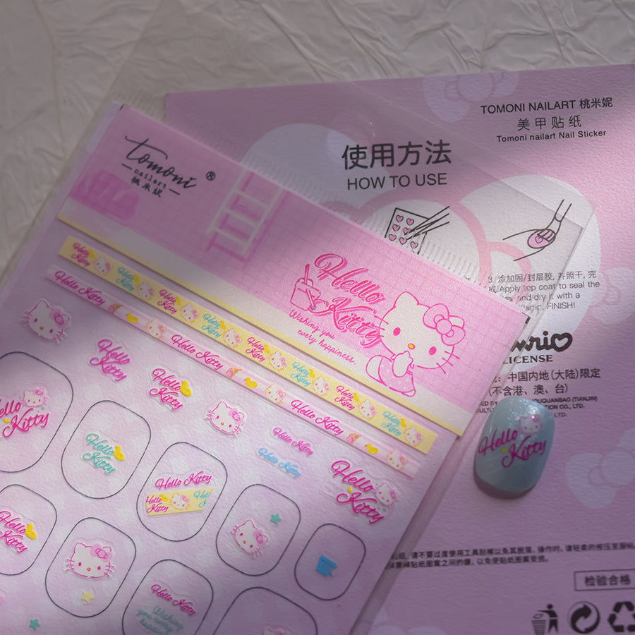 365nails: "헬로키티 핑크" – 네일 아트 스티커