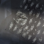 365nails 화이트 크리스탈 데이지 우아한 네일 스티커