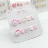 Shirley Mei Cute Kids Press On Nails with Bow Hearts