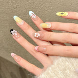 Pastel Floral Star Cute Spring Nails