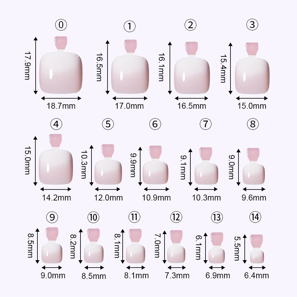 Nail Tips press on nails toenail gradual change wear foot nail patch spray oil prefabricated manicure 120 pieces fake nail piece