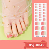 Semi-Cured Gel Nail Strips Toe Nails Four-Point Star Glossy Set (MOQ=3)