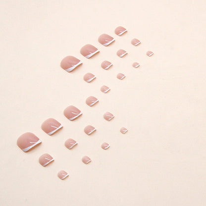 Unhas postiças francesas brancas simples rosa claro, unhas postiças, modelo de unhas postiças, unha de menina gentil, peça fofa, unhas postiças, 365nails