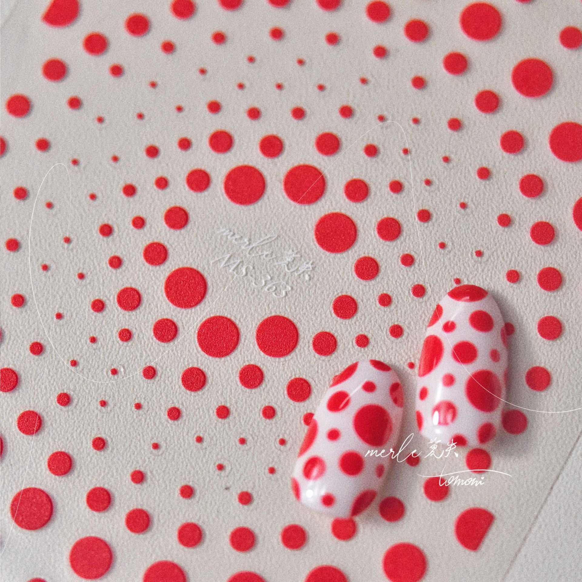 365nails: "Black White Polka Dot Gradient" – nail art stickers