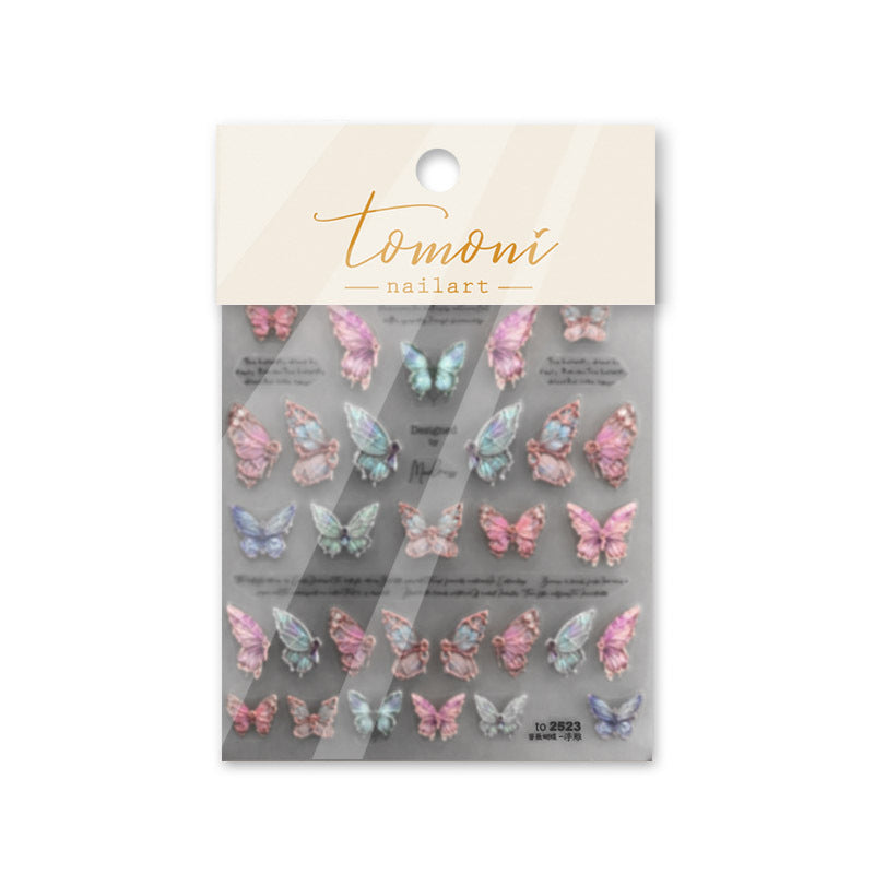 365nails: "Pastel Iridescent Butterfly" – nail art stickers