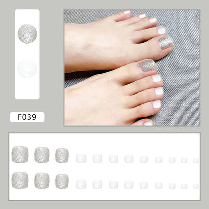Unhas postiças com acabamento em unhas postiças Unhas postiças removíveis com acabamento em unhas postiças dos pés Unhas dos pés ｜365nails