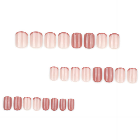 Unhas postiças quadradas curtas francesas, unhas postiças de pressão, atacado de unhas ｜365nails