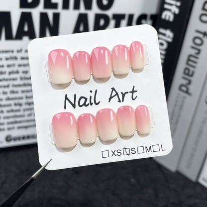 Spring and summer new spray gun gradual change Handmade press on nails simple pure want nail patch  sticker wholesale｜365nails