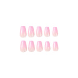 Venta al por mayor de uñas postizas cortas de ballet con cambio gradual en polvo, parches para uñas, uñas cortas, uñas cortas | 365nails