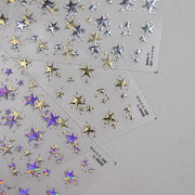 Holographic Star: "Rainbow Sparkle" – 3D Embossed Nail Sticker