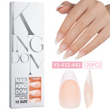 Hot-selling French-style armor, simple spray oil-shiny patch manicure removable trapezoidal nail piece 120 pieces in a box