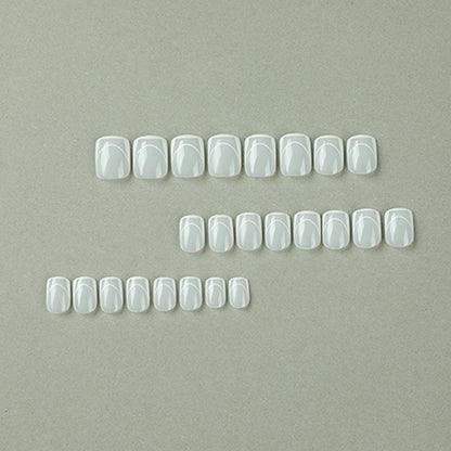 Unhas postiças curtas, simples, brancas, francesas, remendo, unhas postiças, pedaço de unhas, unhas postiças, atacado de unhas｜365nails