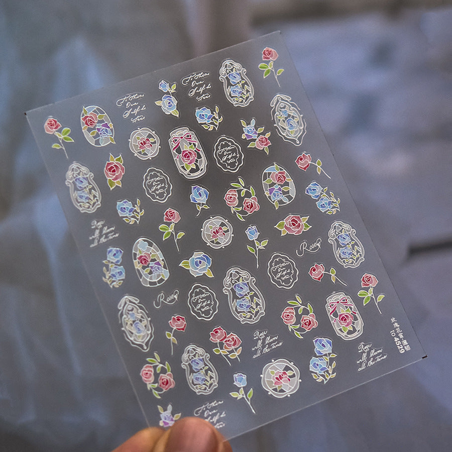 365nails: "Vintage Rose Frame" – nail art stickers