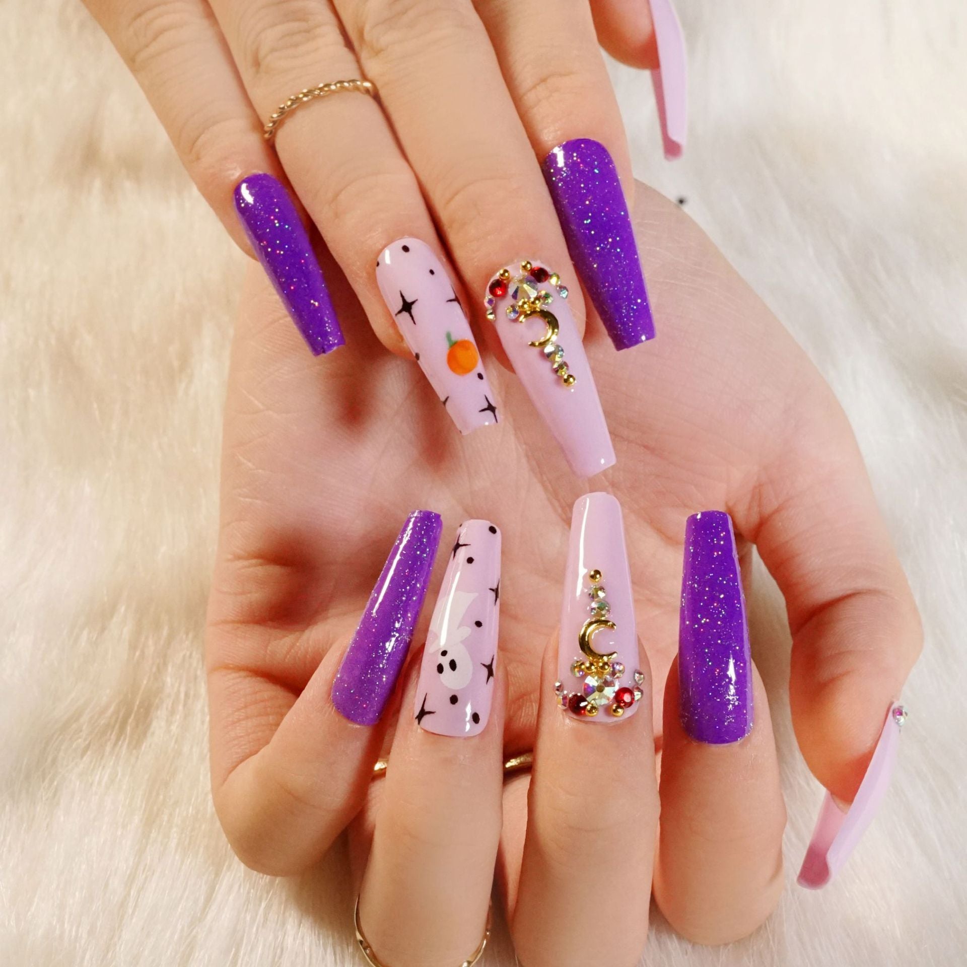 萬聖節系列 長款成品穿戴甲 假甲 甲貼｜365nails