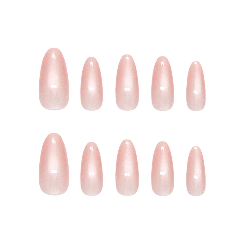 Nail Tips  Prefabricated Nail Sweet and Clear Peach Powder cat eye Fashion Versatile White ins  Nail Art 30 Pieces｜365nails