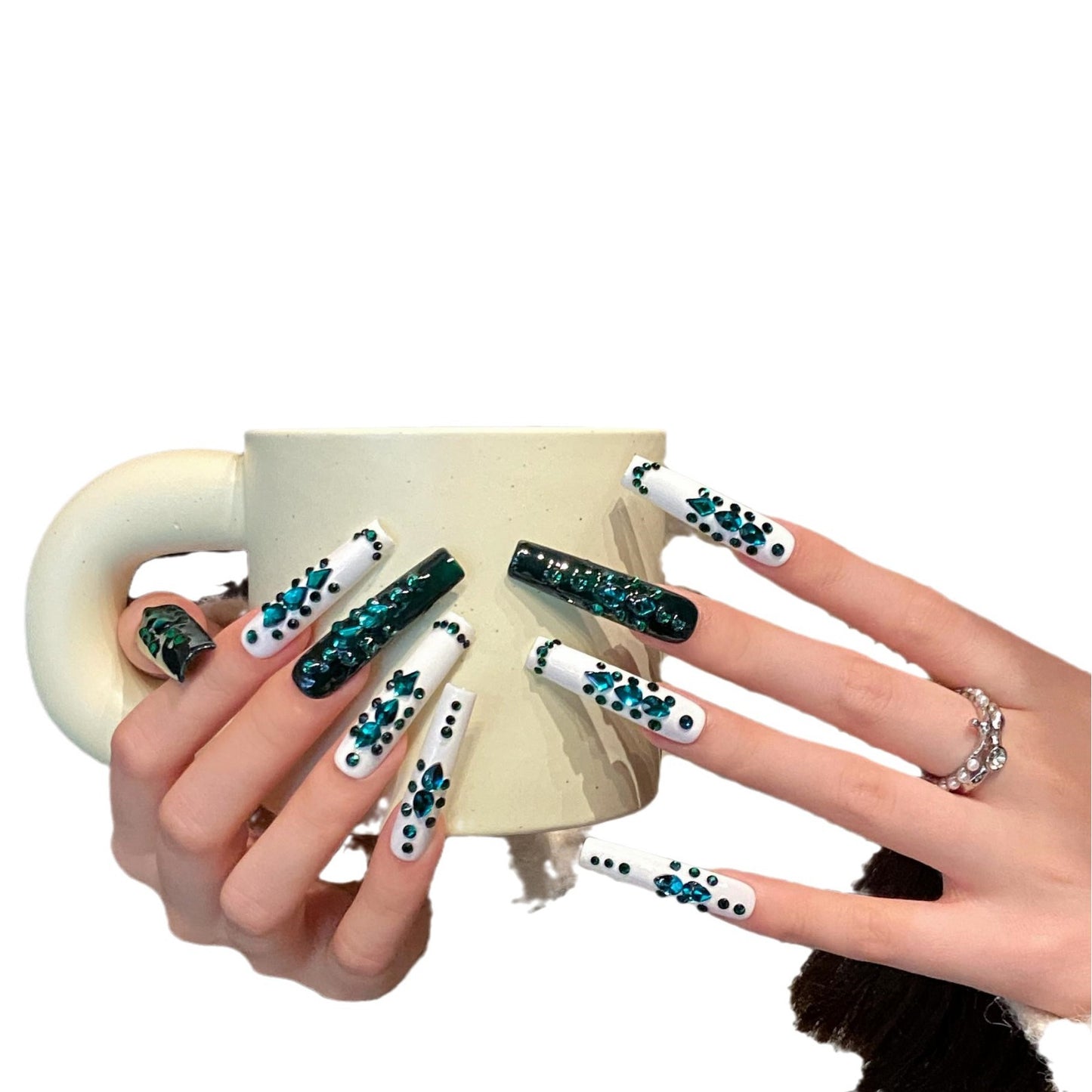 Pure handmade press on nails   nail art fake nails beauty | 365nails