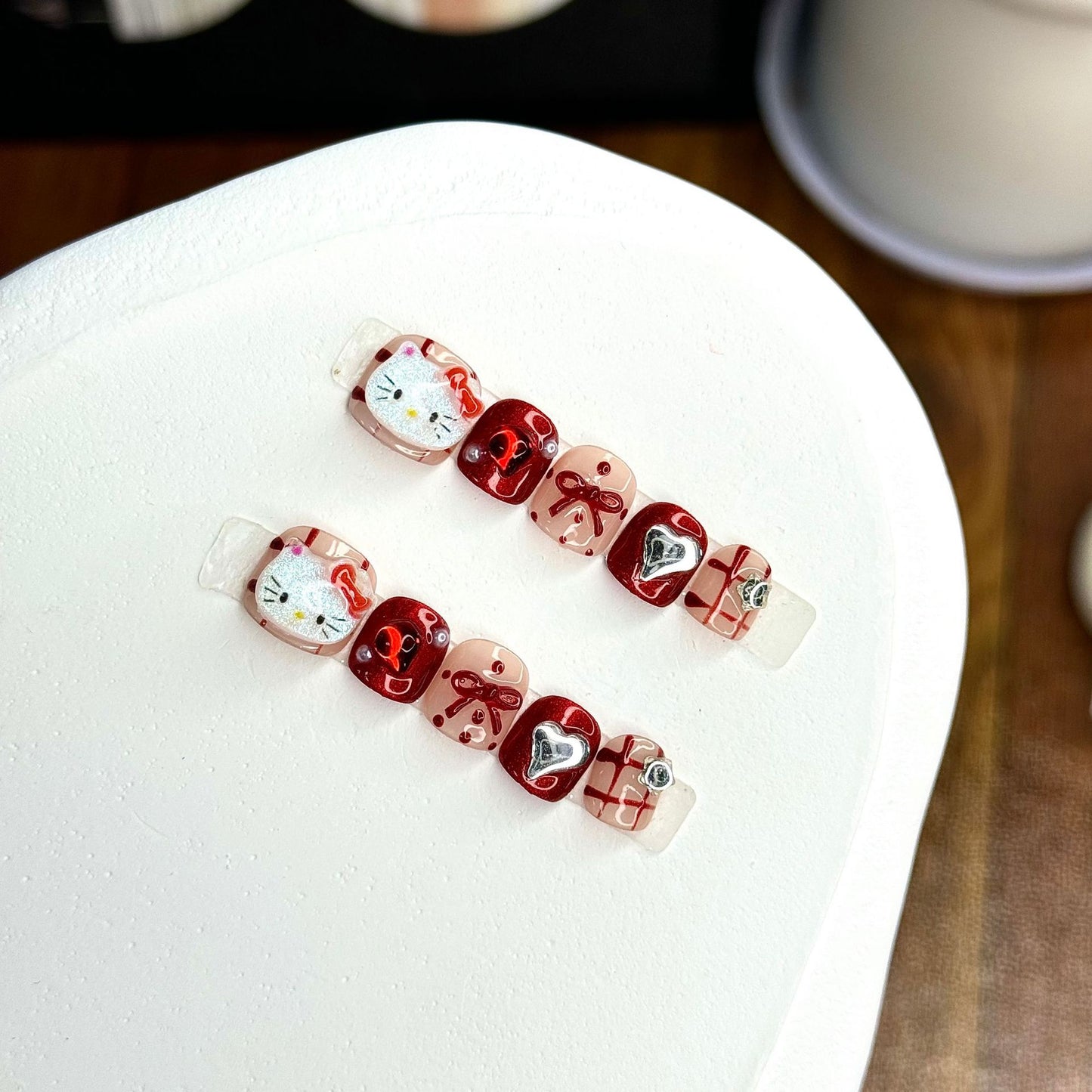 Cute Candy Cartoon Kids Press On Nails Mixed Style Set