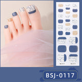 Semi-Cured Gel Nail Strips Glitter Pearl Gradient Sparkle Toe Design (MOQ=3)