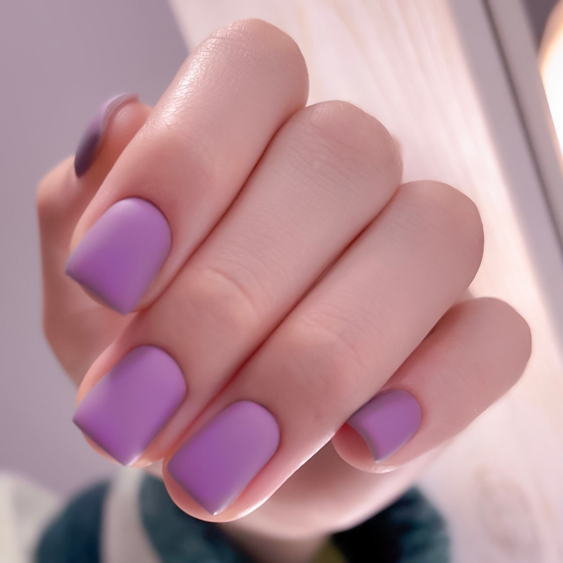 Frosted Detachable Wearable Nail Solid Color Style Nail Patch Square Factory Straight Hair Wearable Nail Patch｜365nails