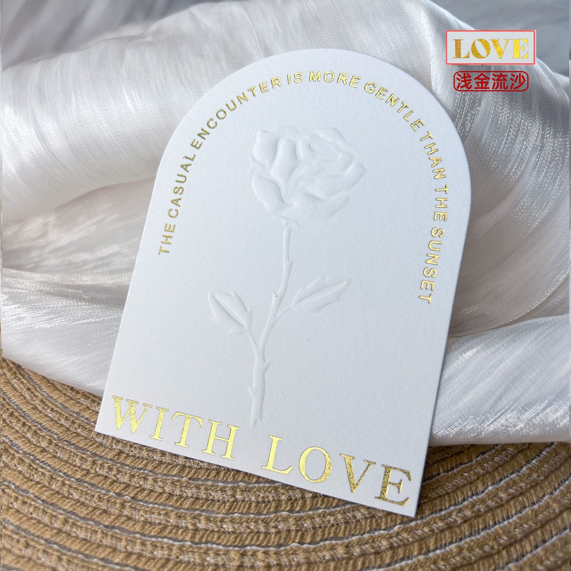 Embossed Gold Cotton Display Cards for Press On Nails (MOQ=50)