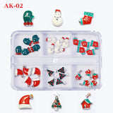Christmas Alloy Nail Charms Set – 3D Festive Decorations for Holiday Nail Art (MOQ=3)