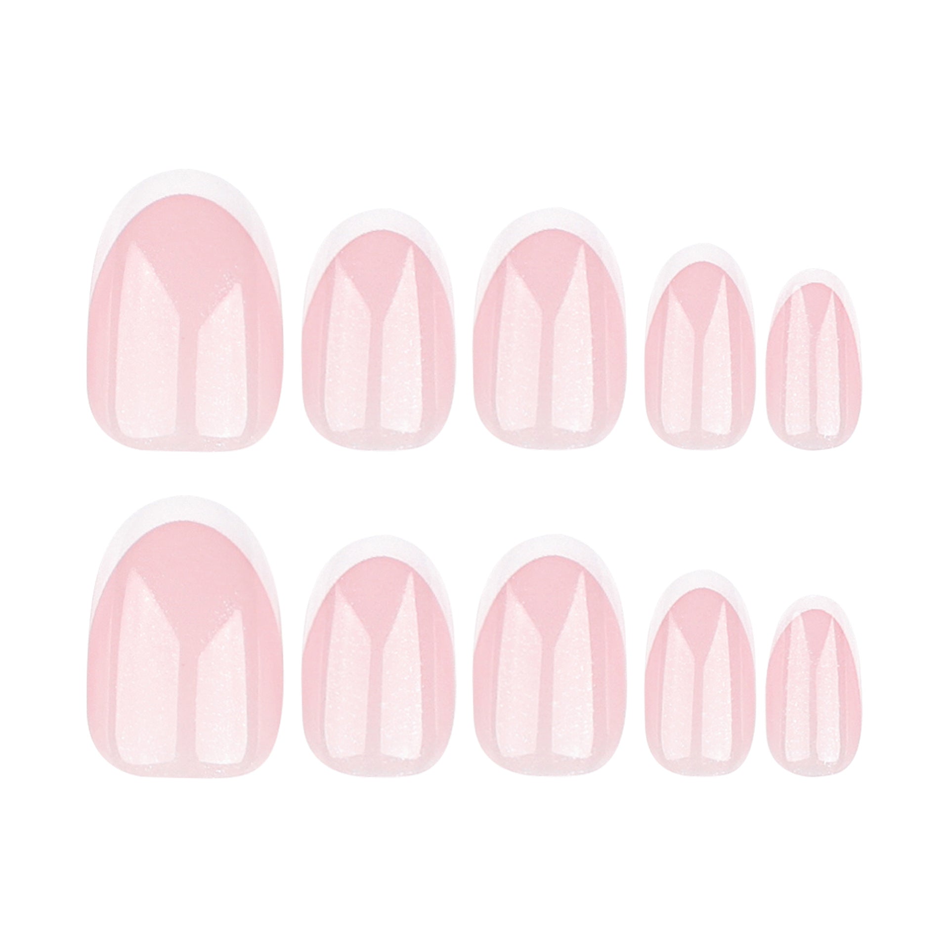 Classic French Wearable Nail Short Short Round Nail Art Naked Powder Wearable False Nails Removable Nail Products Wholesale