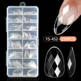 Nail Tips popular 3D rhombus nail piece almond nail ballet nail irregular transparent fake nail piece nail art wholesale