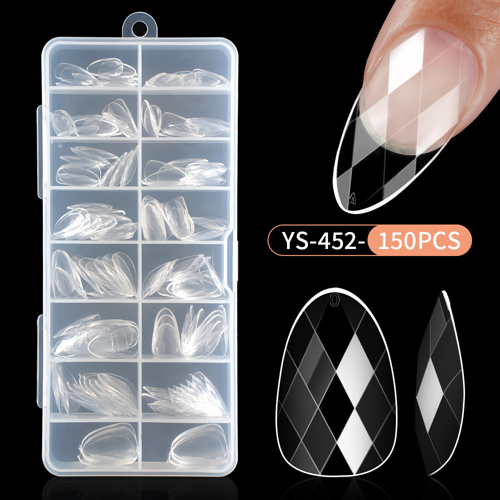 Nail Tips popular 3D rhombus nail piece almond nail ballet nail irregular transparent fake nail piece nail art wholesale