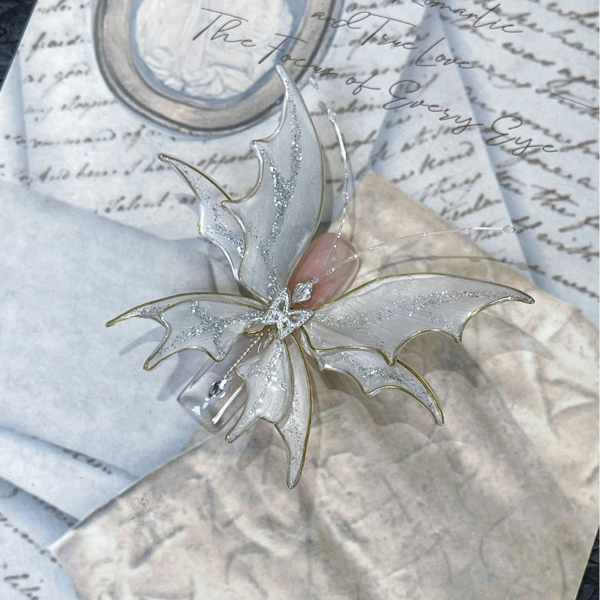 Title Luminous Flora Wings | Dreamy Art Series Press-On Nails