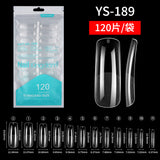 Nail Tips Free engraving and semi-matte press on nails pads 120 pieces, transparent and seamless fake nails in bags, fully attached to matte nail pads