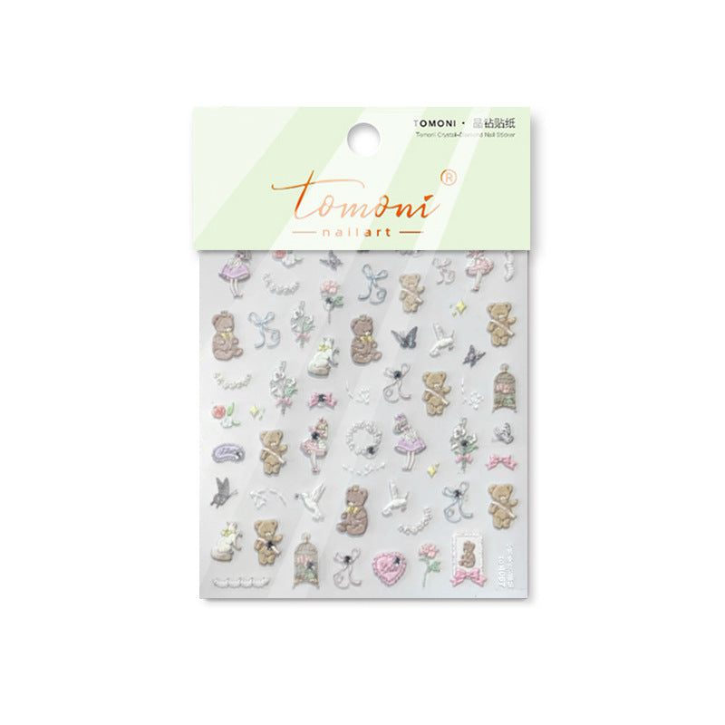365nails: "Pastel Teddy & Ballet Girl" – nail art stickers