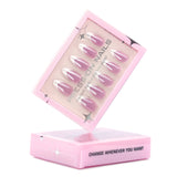 Armadura francesa simples de alta qualidade com 30 peças revestidas, manicure curta amêndoa, peça de unha repetível, produto acabado, atacado ｜ 365 unhas