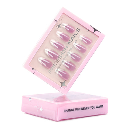 French simple high-end wearing armor 30 pieces coated manicure short almond repeatable nail piece finished product wholesale｜365nails