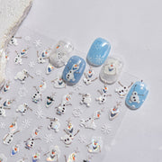365nails: "Holographic Olaf Snowman" – nail art stickers