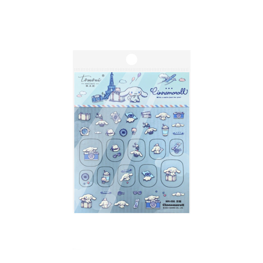 Cinnamoroll Travel Collection: "Cinnamoroll Travel Adventure" – 3D Nail Sticker