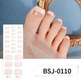 Semi-Cured Gel Nail Strips Glitter Pearl Gradient Sparkle Toe Design (MOQ=3)