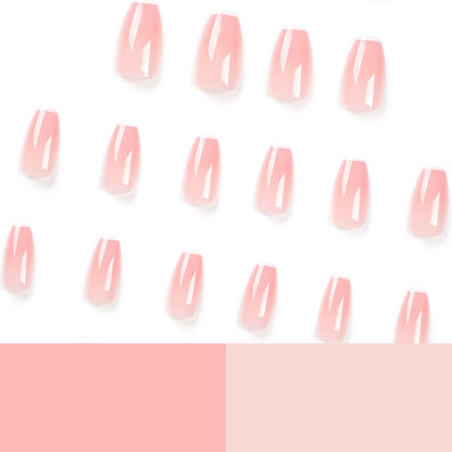 New French white edge ballet nail does not fade manicure press on nails white nude fake nail finished product wholesale｜365nails