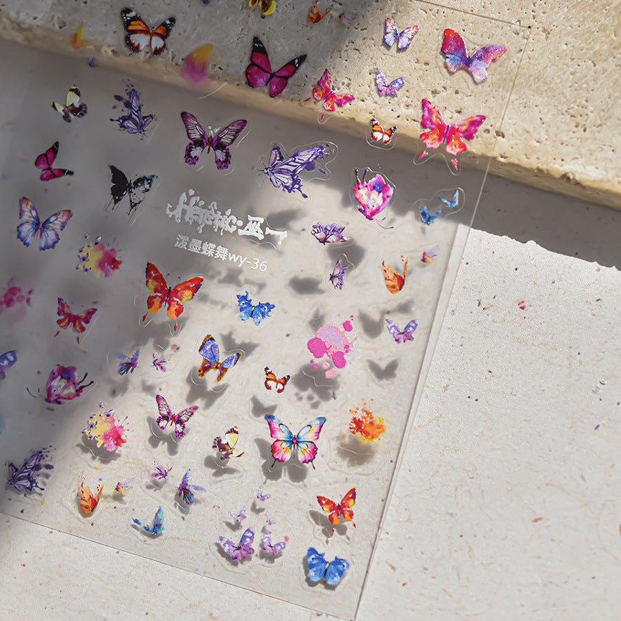 365nails: "Watercolor Ink Butterfly" – nail art stickers